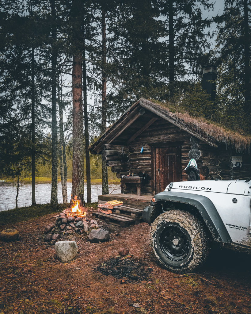 Blockhütte in Schweden